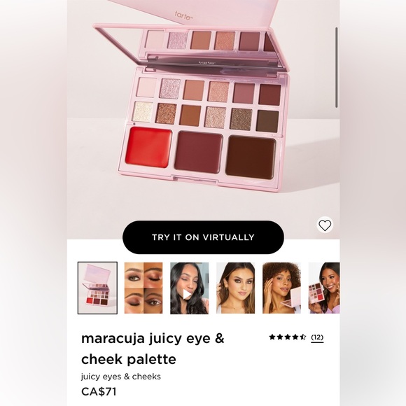 Brand new tarte marajuca juicy eye and cheek palette in berry - Picture 2 of 5